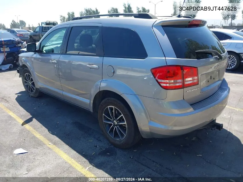 2018 Dodge Journey Se VIN: 3C4PDCAB9JT447628 Lot: 40207259