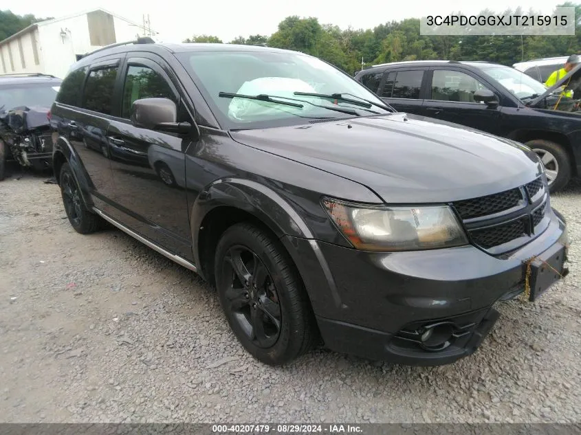 2018 Dodge Journey Crossroad VIN: 3C4PDCGGXJT215915 Lot: 40207479