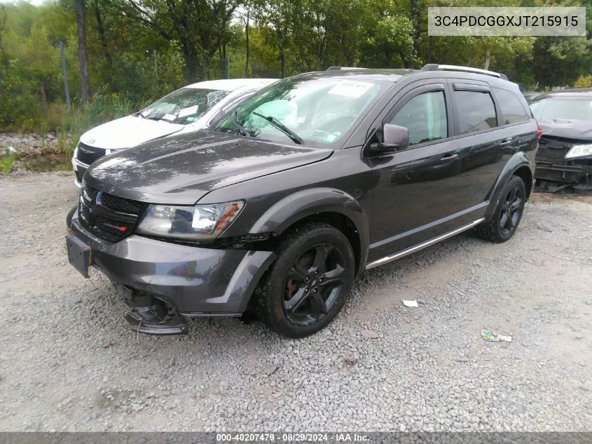 2018 Dodge Journey Crossroad VIN: 3C4PDCGGXJT215915 Lot: 40207479