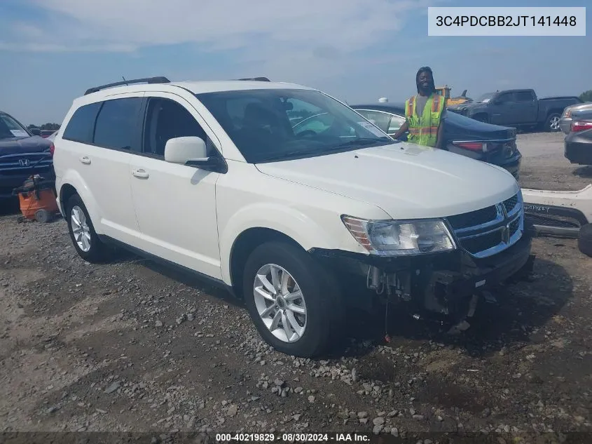 2018 Dodge Journey Sxt VIN: 3C4PDCBB2JT141448 Lot: 40219829