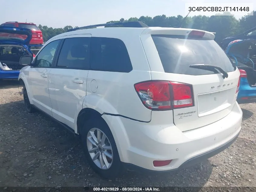 2018 Dodge Journey Sxt VIN: 3C4PDCBB2JT141448 Lot: 40219829