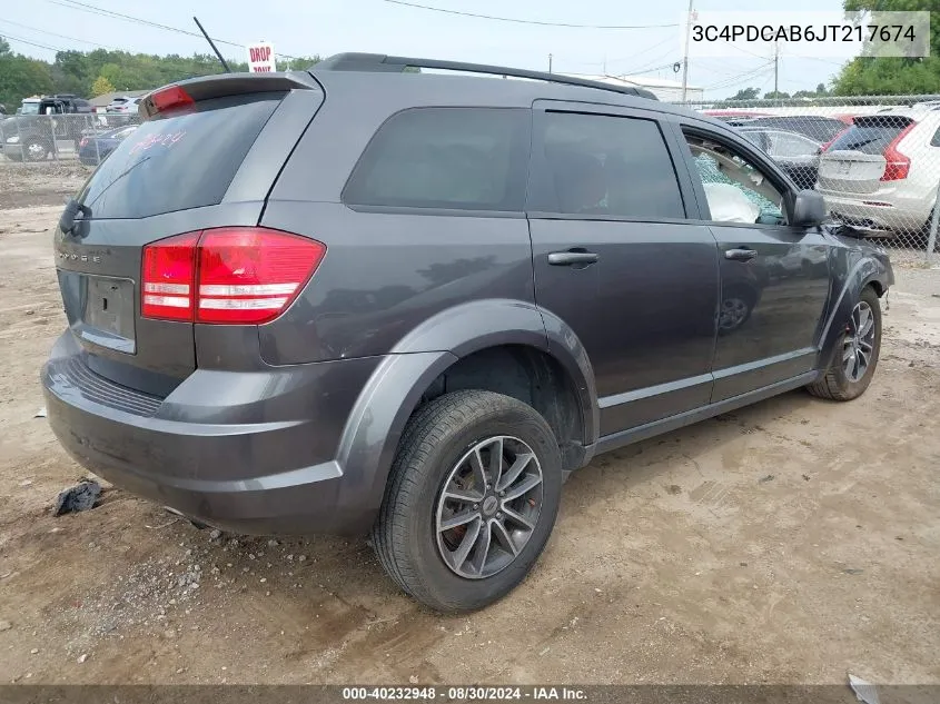 2018 Dodge Journey Se VIN: 3C4PDCAB6JT217674 Lot: 40232948