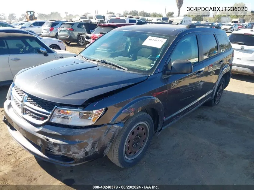 3C4PDCABXJT236020 2018 Dodge Journey Se