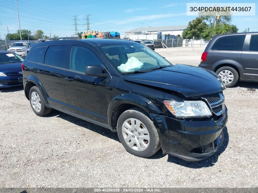 3C4PDCAB3JT443607 2018 Dodge Journey Se