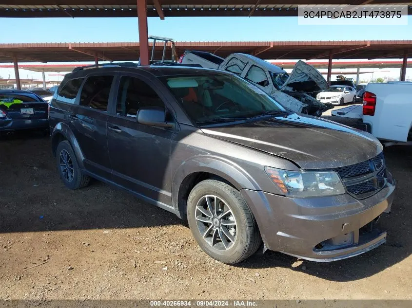 2018 Dodge Journey Se VIN: 3C4PDCAB2JT473875 Lot: 40266934