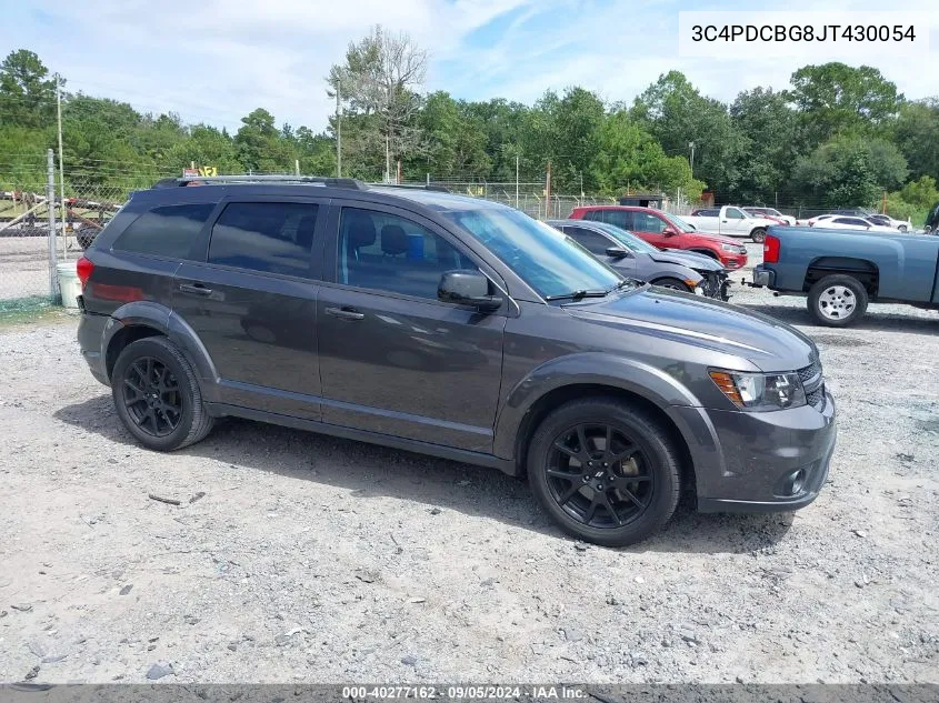 2018 Dodge Journey Sxt VIN: 3C4PDCBG8JT430054 Lot: 40277162