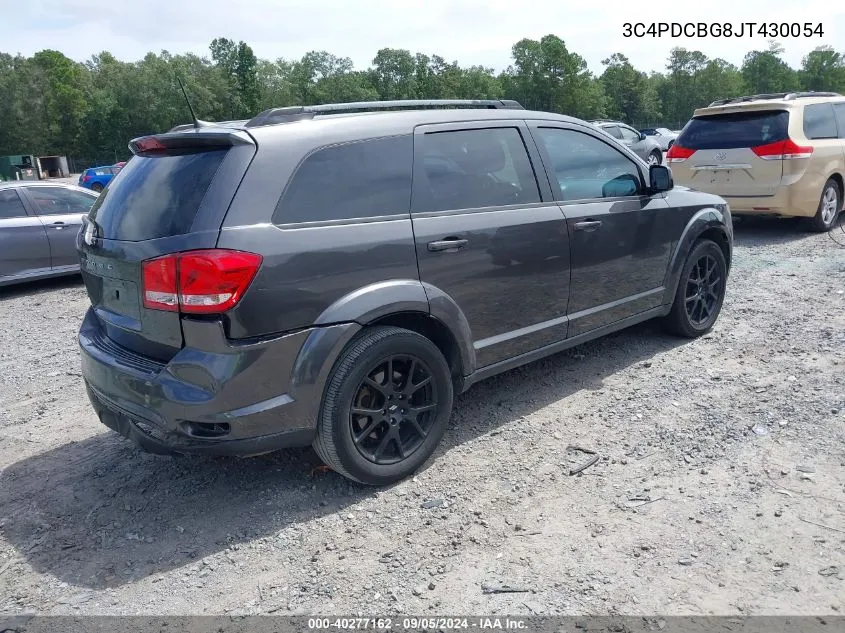 2018 Dodge Journey Sxt VIN: 3C4PDCBG8JT430054 Lot: 40277162