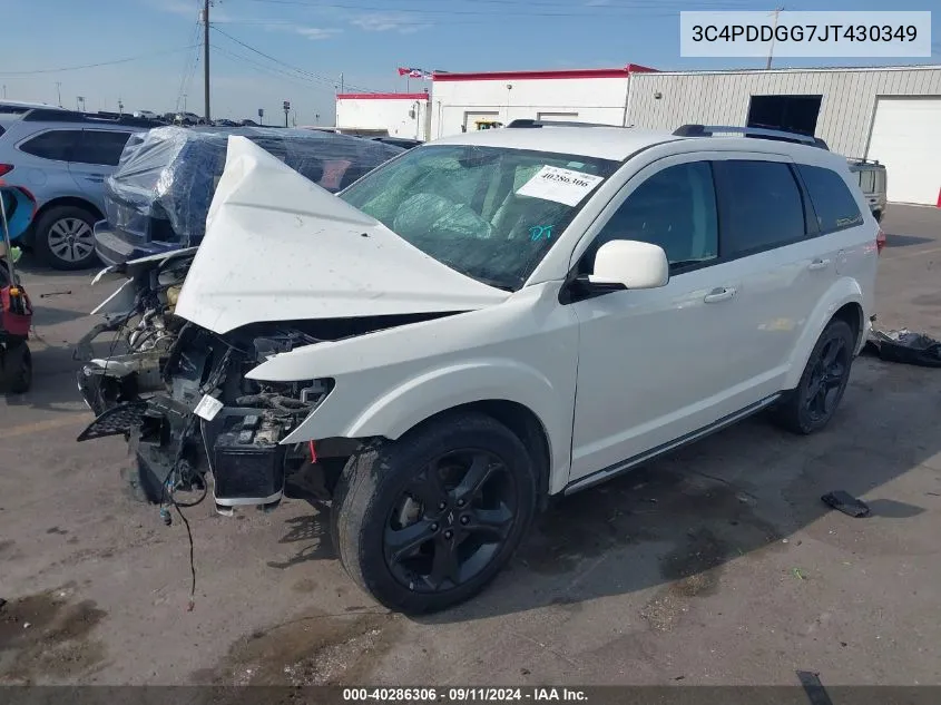 2018 Dodge Journey Crossroad Awd VIN: 3C4PDDGG7JT430349 Lot: 40286306