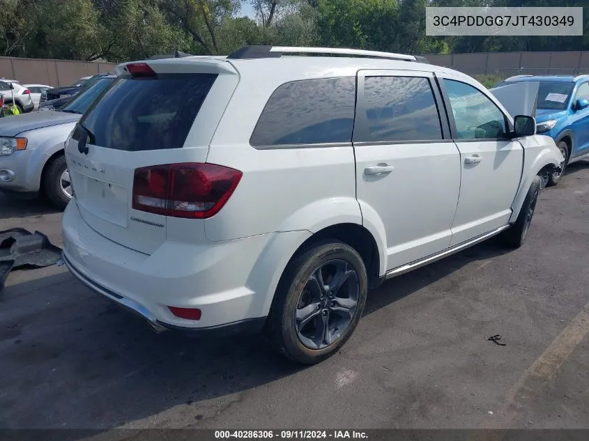 2018 Dodge Journey Crossroad Awd VIN: 3C4PDDGG7JT430349 Lot: 40286306