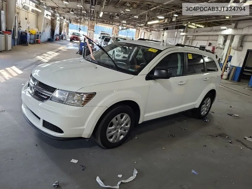 2018 Dodge Journey Se VIN: 3C4PDCAB3JT324794 Lot: 40287398