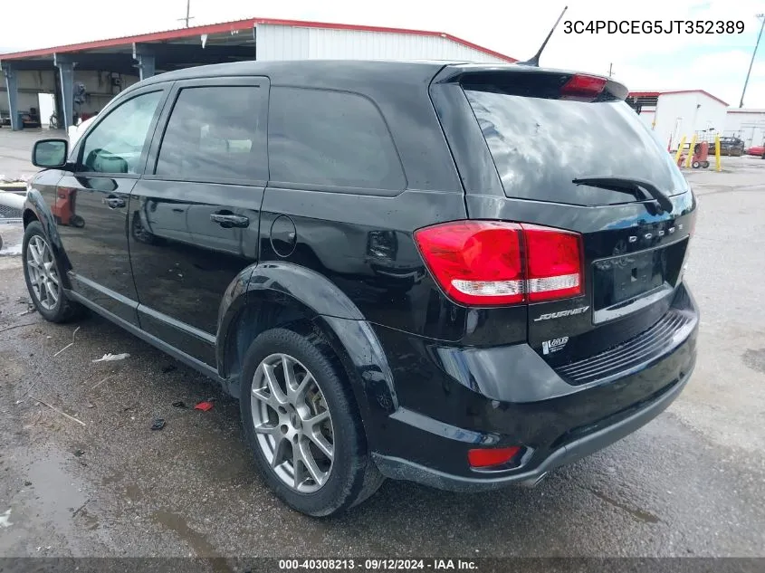 2018 Dodge Journey Gt VIN: 3C4PDCEG5JT352389 Lot: 40308213