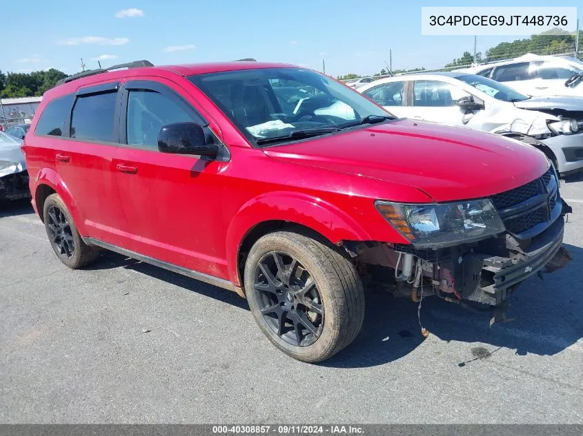 2018 Dodge Journey Gt VIN: 3C4PDCEG9JT448736 Lot: 40308857