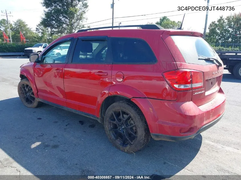 2018 Dodge Journey Gt VIN: 3C4PDCEG9JT448736 Lot: 40308857