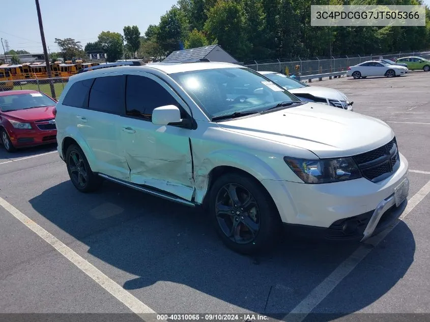 2018 Dodge Journey Crossroad VIN: 3C4PDCGG7JT505366 Lot: 40310065