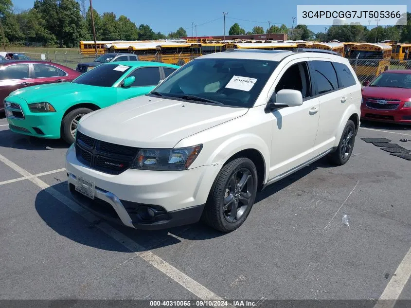 2018 Dodge Journey Crossroad VIN: 3C4PDCGG7JT505366 Lot: 40310065