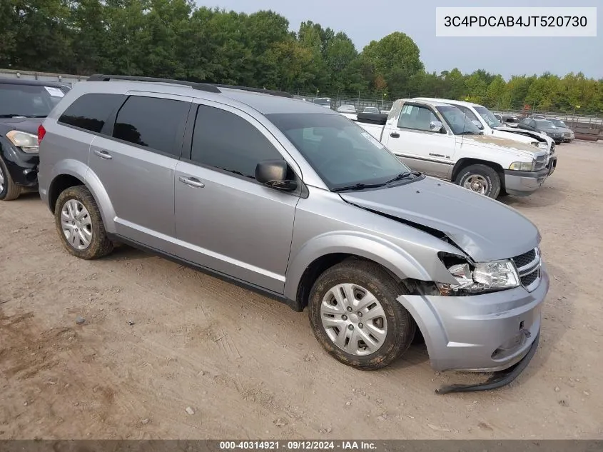 2018 Dodge Journey Se VIN: 3C4PDCAB4JT520730 Lot: 40314921