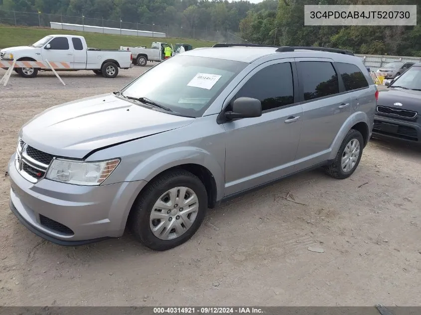 2018 Dodge Journey Se VIN: 3C4PDCAB4JT520730 Lot: 40314921