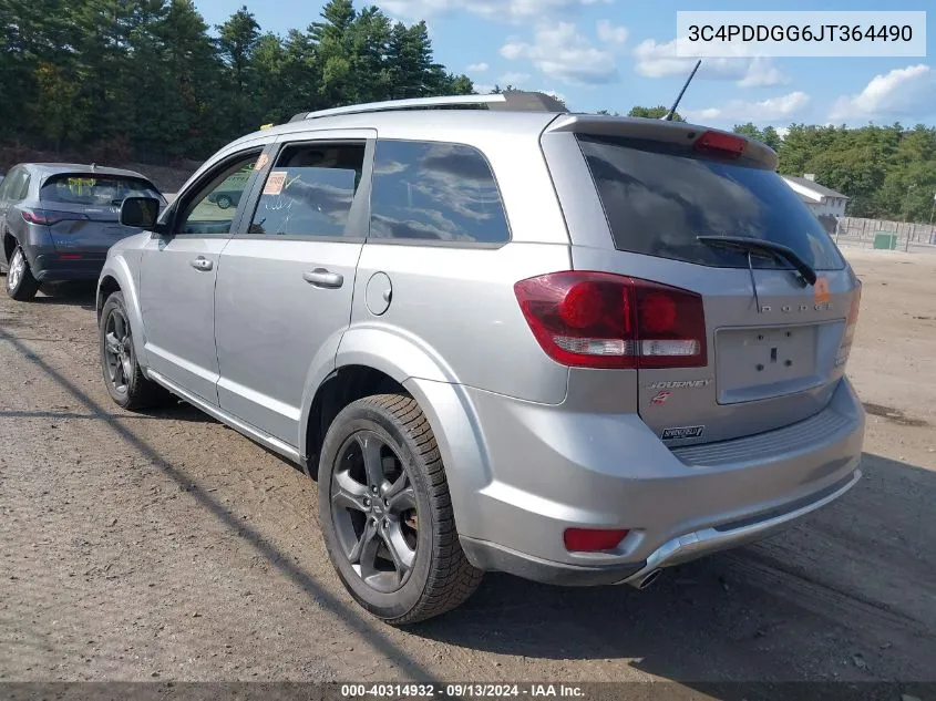 2018 Dodge Journey Crossroad Awd VIN: 3C4PDDGG6JT364490 Lot: 40314932