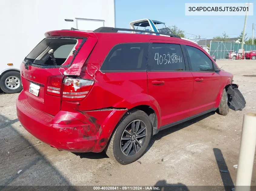 2018 Dodge Journey Se VIN: 3C4PDCAB5JT526701 Lot: 40328841