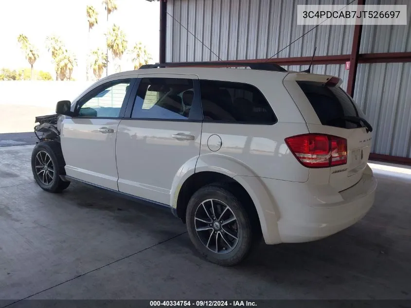 2018 Dodge Journey Se VIN: 3C4PDCAB7JT526697 Lot: 40334754