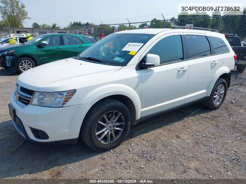 2018 Dodge Journey Sxt Awd VIN: 3C4PDDBG9JT278632 Lot: 40338245