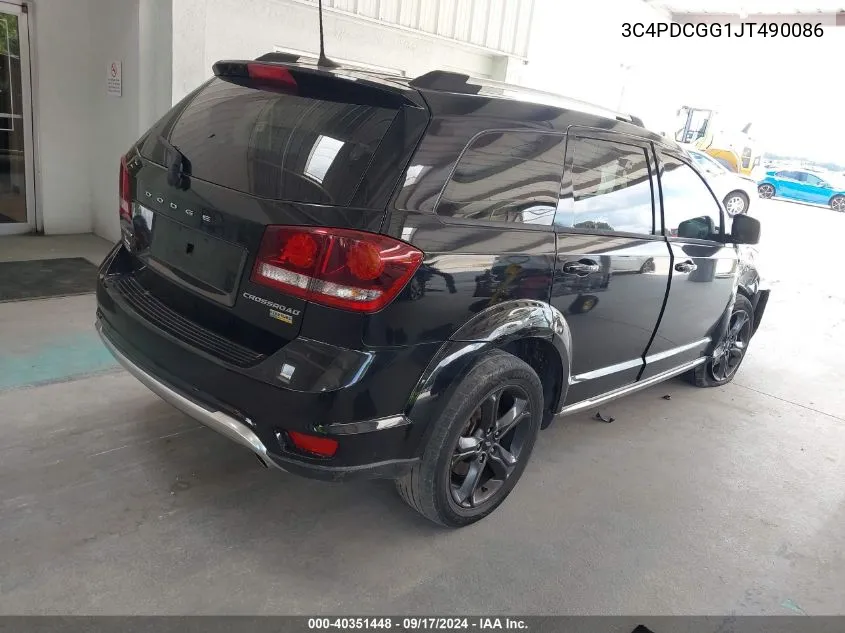 2018 Dodge Journey Crossroad VIN: 3C4PDCGG1JT490086 Lot: 40351448