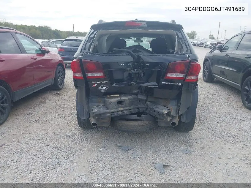 2018 Dodge Journey Crossroad Awd VIN: 3C4PDDGG6JT491689 Lot: 40356651