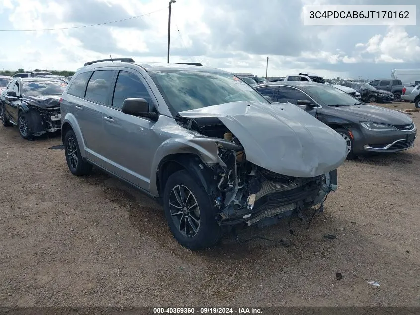 2018 Dodge Journey Se VIN: 3C4PDCAB6JT170162 Lot: 40359360