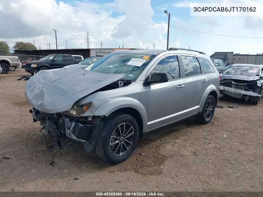 2018 Dodge Journey Se VIN: 3C4PDCAB6JT170162 Lot: 40359360