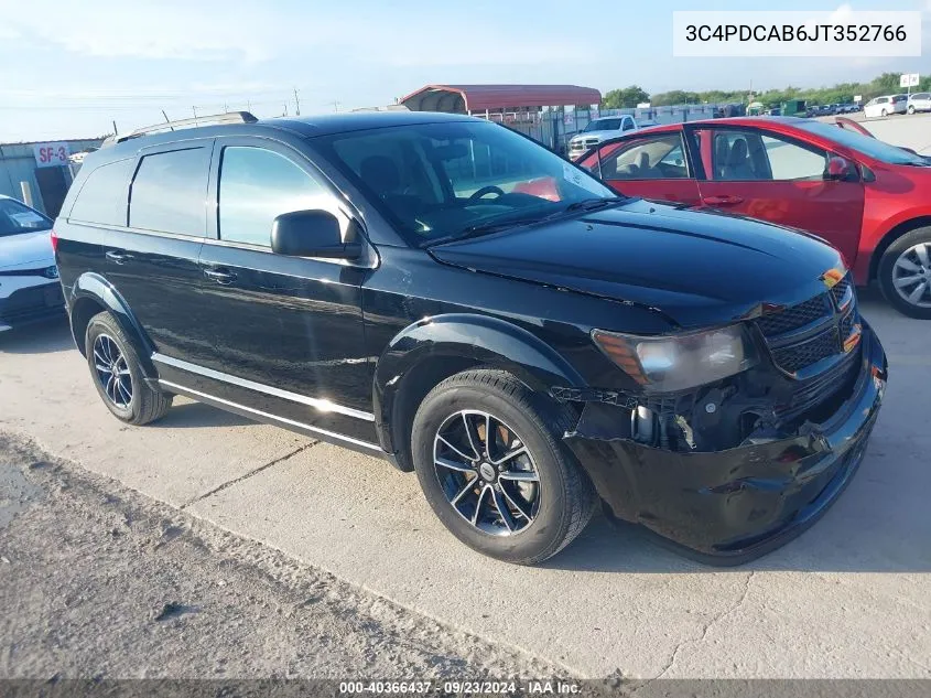 2018 Dodge Journey Se VIN: 3C4PDCAB6JT352766 Lot: 40366437