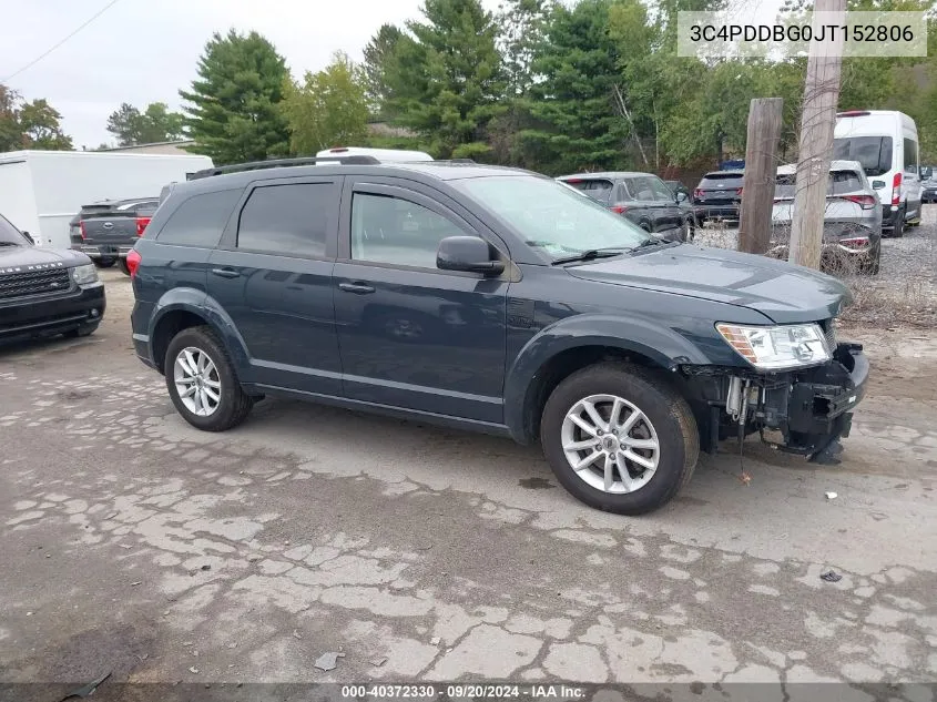 2018 Dodge Journey Sxt Awd VIN: 3C4PDDBG0JT152806 Lot: 40372330