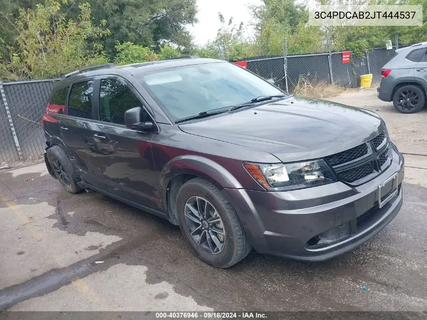 2018 Dodge Journey Se VIN: 3C4PDCAB2JT444537 Lot: 40376946