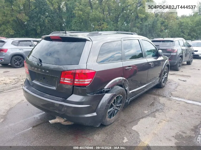 2018 Dodge Journey Se VIN: 3C4PDCAB2JT444537 Lot: 40376946