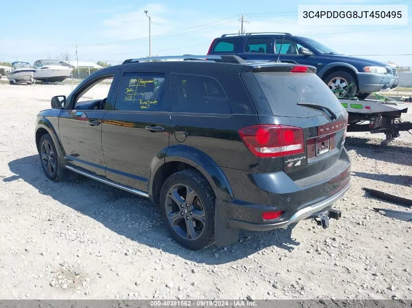 2018 Dodge Journey Crossroad Awd VIN: 3C4PDDGG8JT450495 Lot: 40381562