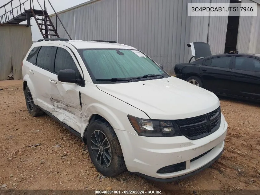 2018 Dodge Journey Se VIN: 3C4PDCAB1JT517946 Lot: 40391061