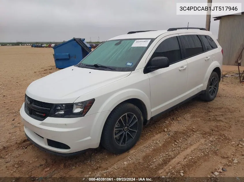 2018 Dodge Journey Se VIN: 3C4PDCAB1JT517946 Lot: 40391061