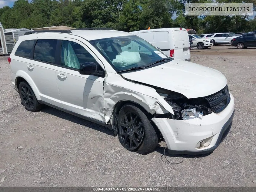 2018 Dodge Journey Sxt VIN: 3C4PDCBG8JT265719 Lot: 40403764