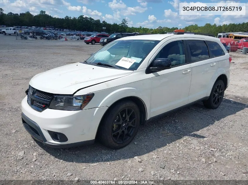 2018 Dodge Journey Sxt VIN: 3C4PDCBG8JT265719 Lot: 40403764