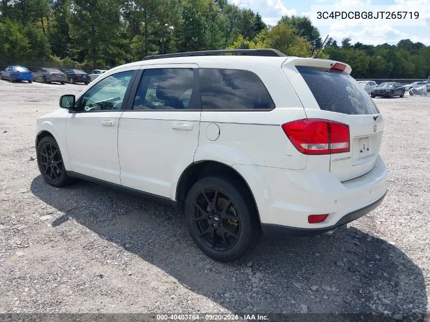 2018 Dodge Journey Sxt VIN: 3C4PDCBG8JT265719 Lot: 40403764