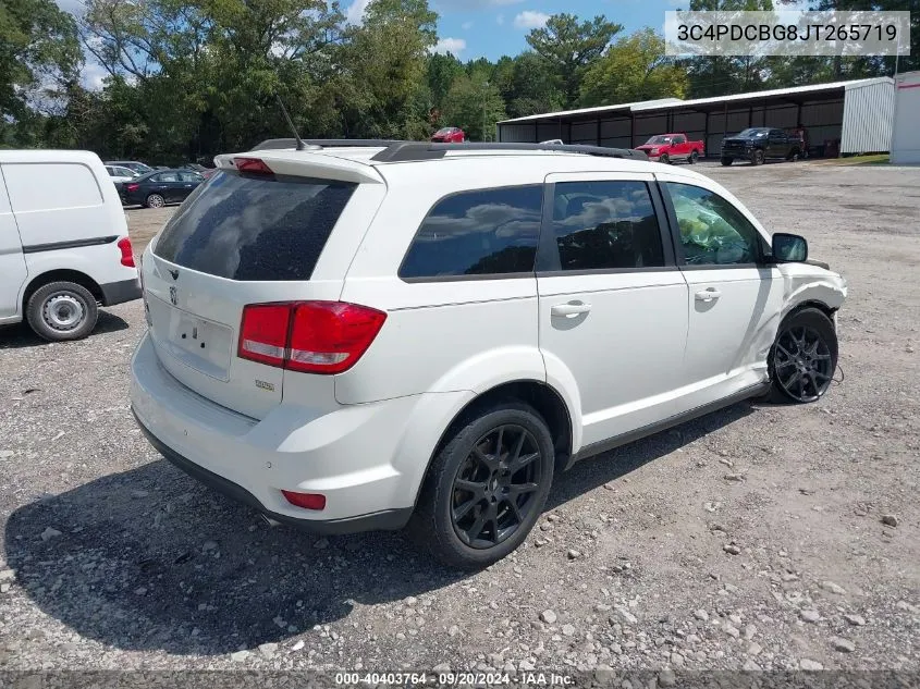 2018 Dodge Journey Sxt VIN: 3C4PDCBG8JT265719 Lot: 40403764