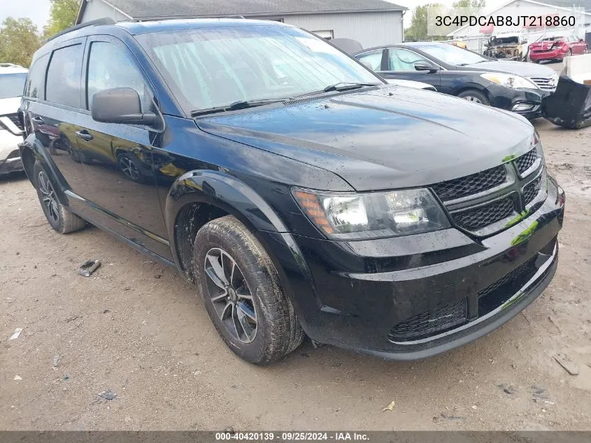 2018 Dodge Journey Se VIN: 3C4PDCAB8JT218860 Lot: 40420139