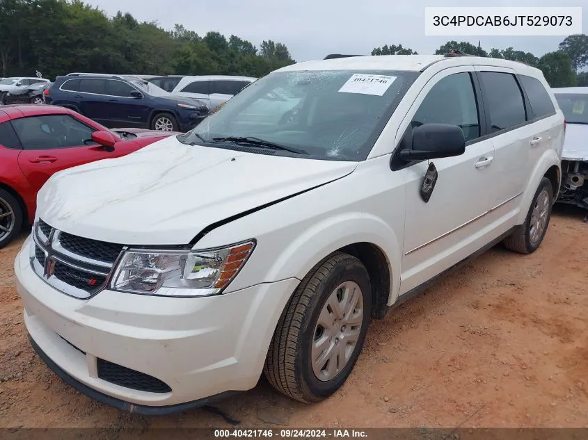 2018 Dodge Journey Se VIN: 3C4PDCAB6JT529073 Lot: 40421746