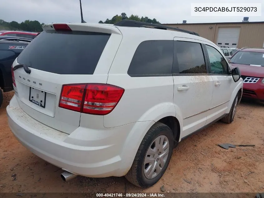 2018 Dodge Journey Se VIN: 3C4PDCAB6JT529073 Lot: 40421746