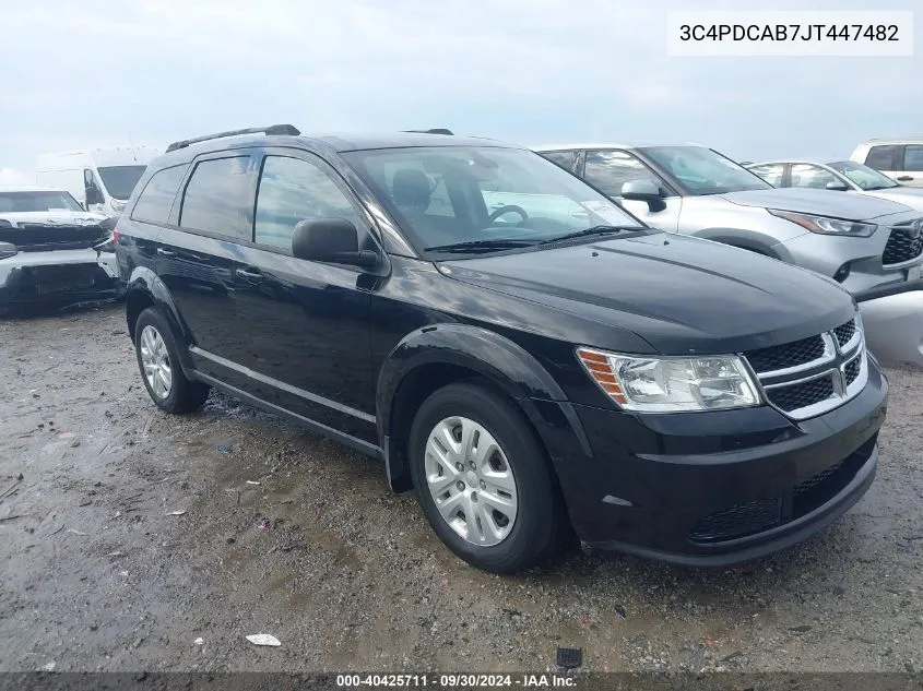 3C4PDCAB7JT447482 2018 Dodge Journey Se Fwd Se