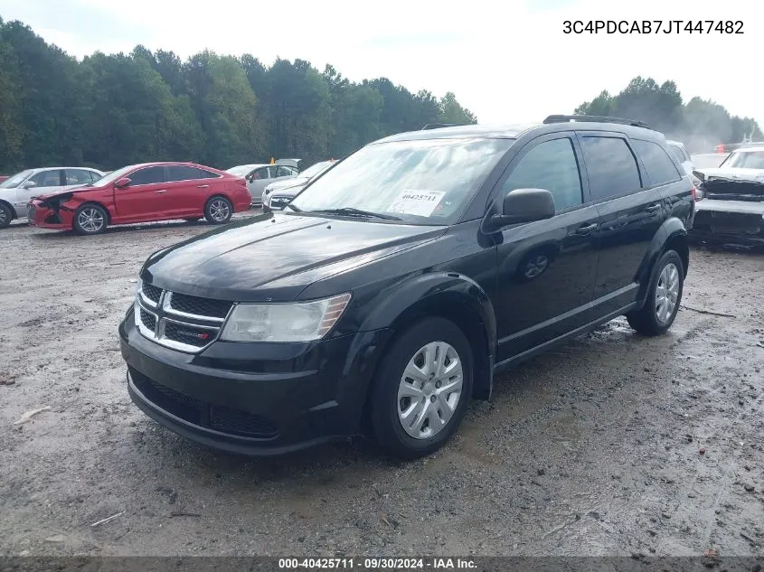 3C4PDCAB7JT447482 2018 Dodge Journey Se Fwd Se