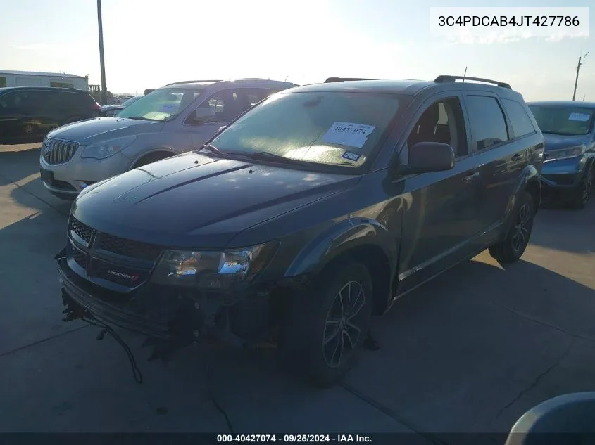 2018 Dodge Journey Se VIN: 3C4PDCAB4JT427786 Lot: 40427074