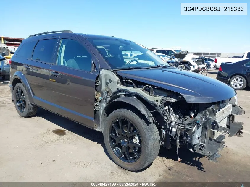 2018 Dodge Journey Sxt VIN: 3C4PDCBG8JT218383 Lot: 40427199