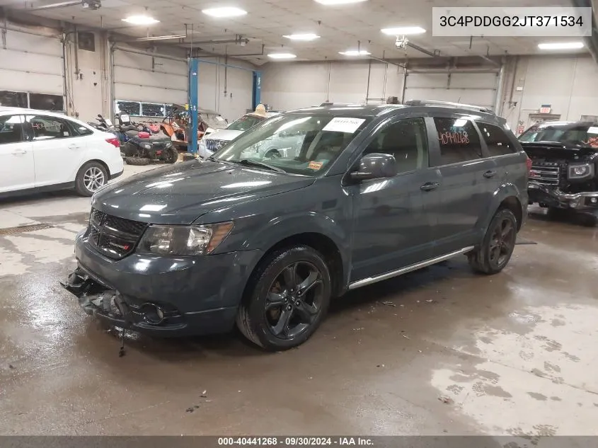 2018 Dodge Journey Crossroad Awd VIN: 3C4PDDGG2JT371534 Lot: 40441268