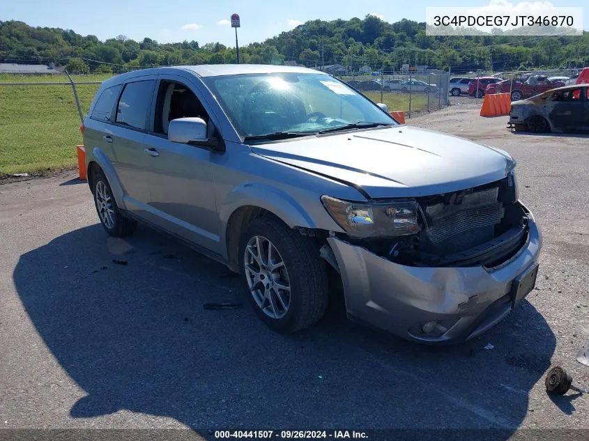 2018 Dodge Journey Gt VIN: 3C4PDCEG7JT346870 Lot: 40441507