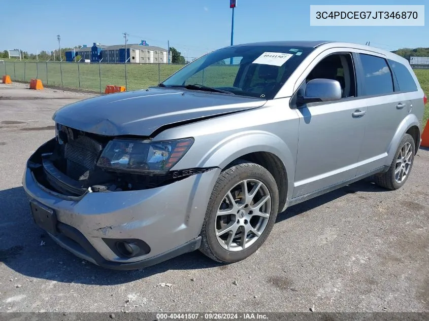 2018 Dodge Journey Gt VIN: 3C4PDCEG7JT346870 Lot: 40441507